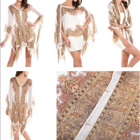 Tops Bohemian Shawl White Background Poshmark